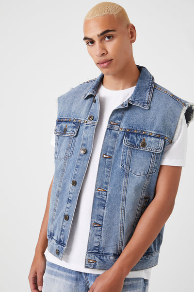 Gray store denim vest