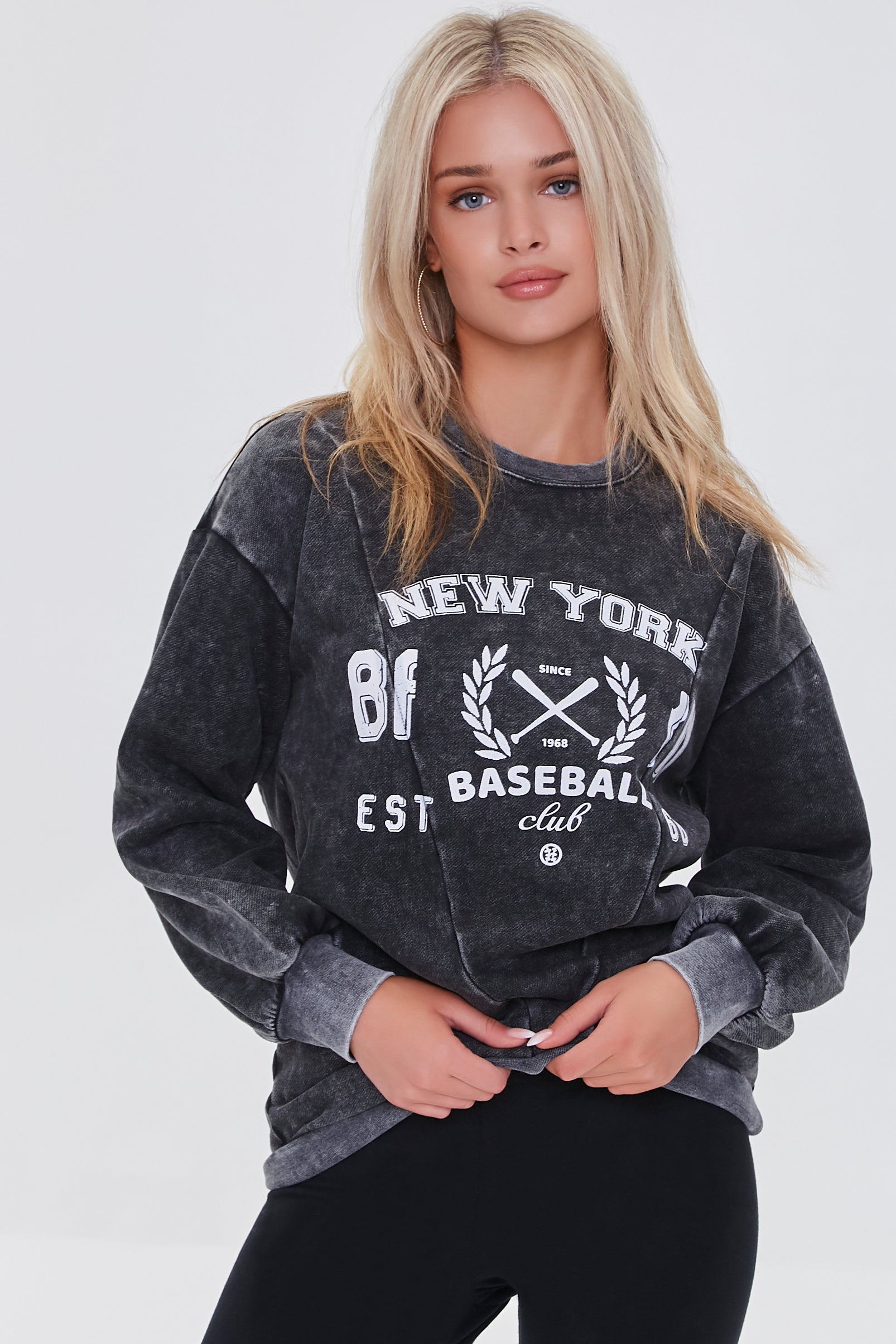 Charcoalwhite Reworked Baseball Club Pullover