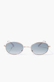 Gold/Olive Oval Tinted Sunglasses  1