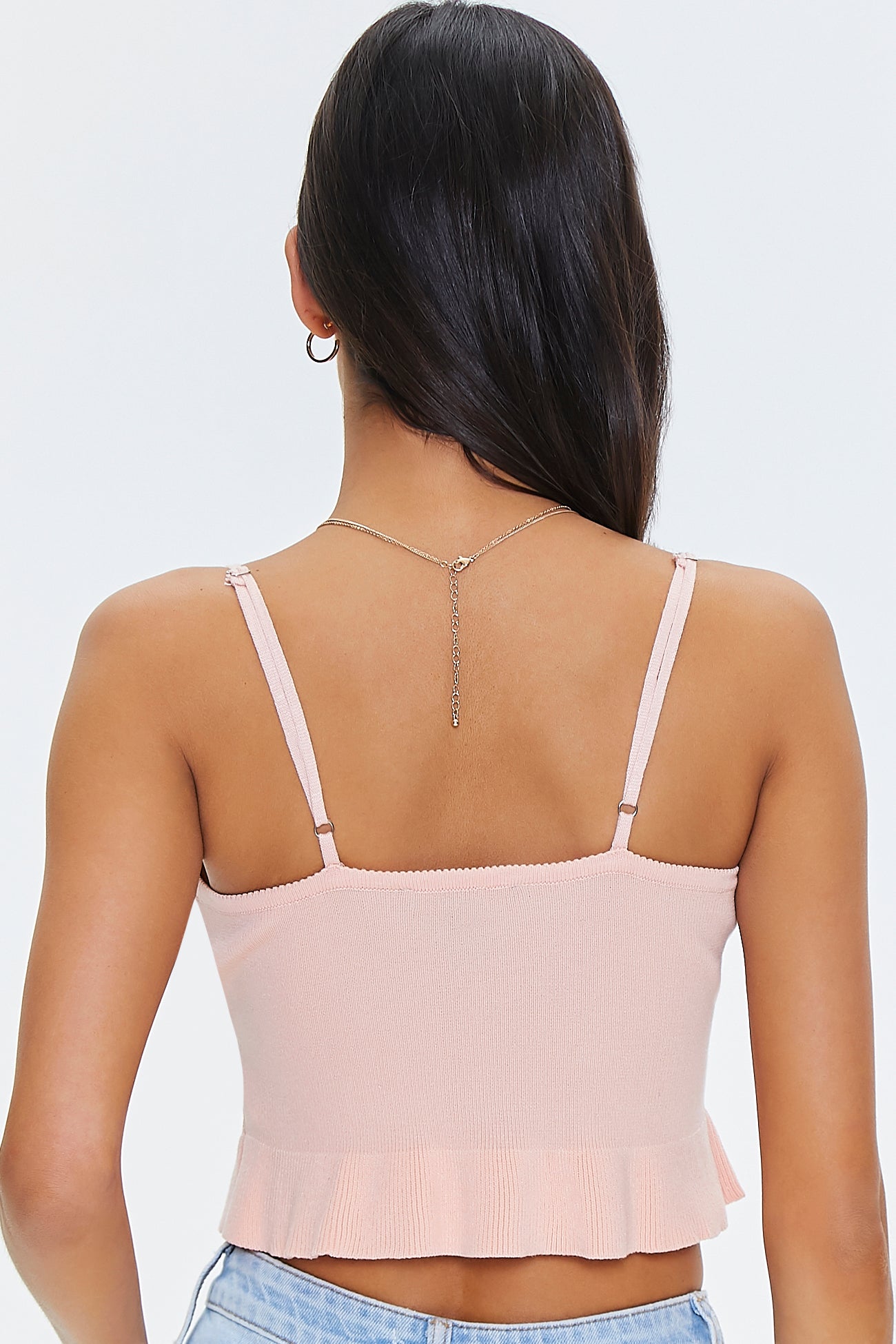 Daisy Embroidered Ribbed Cami