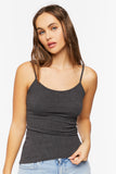 Charcoal Organically Grown Cotton Scoop Neck Cami