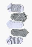 Heather grey/multi Assorted Ankle Sock Set - 5 Pack