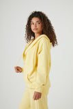 Light Yellow Fleece Zip-Up Hoodie 1