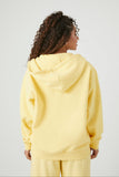 Light Yellow Fleece Zip-Up Hoodie 2
