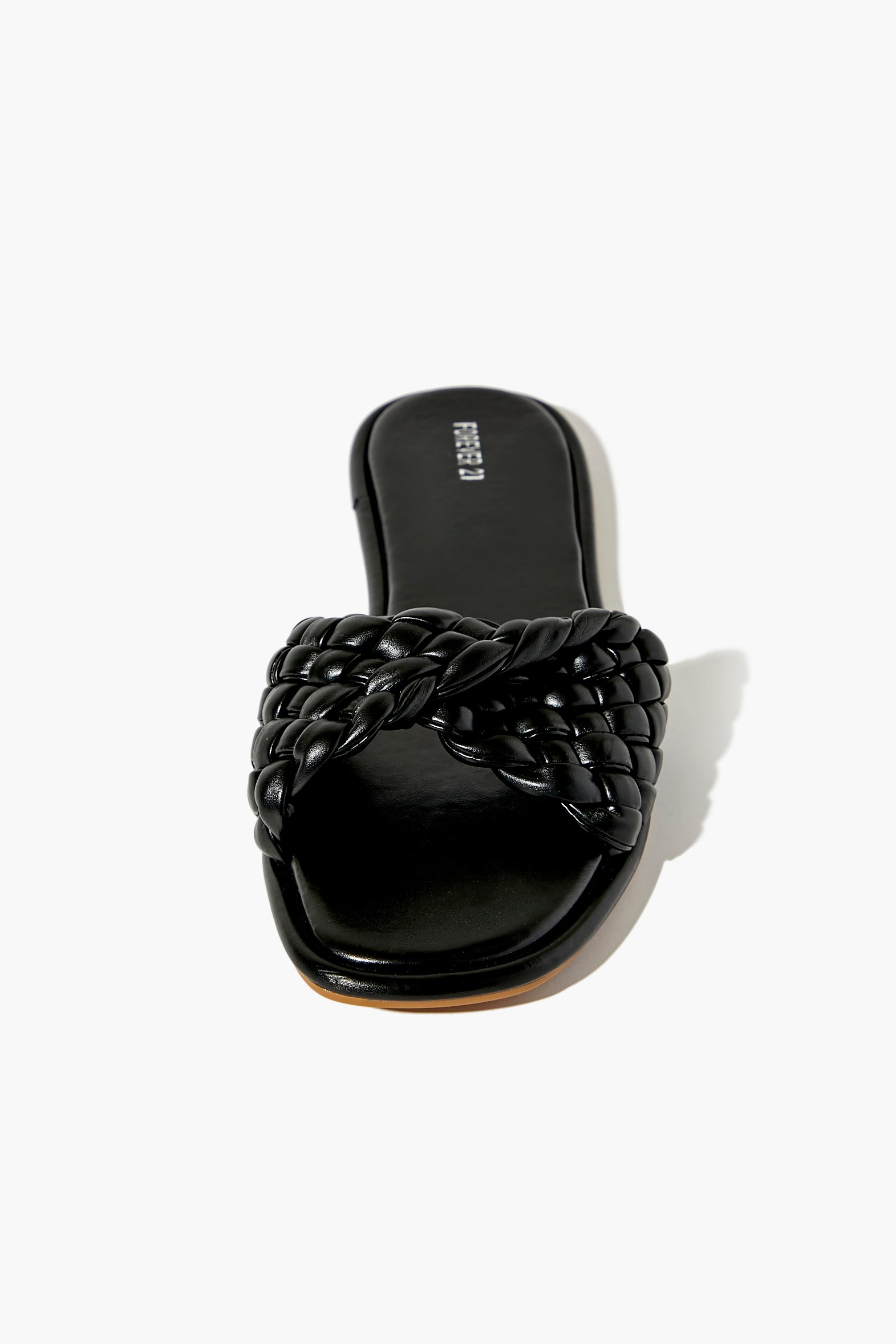Black Braided Open-Toe Sandals 2