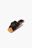 Black Textured Crisscross Sandals 3