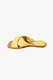 Yellow Textured Crisscross Sandals 3