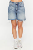 Medium Denim Recycled Cotton 90s-Fit Denim Shorts 2