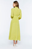 Lime Collared Wrap Maxi Dress 4