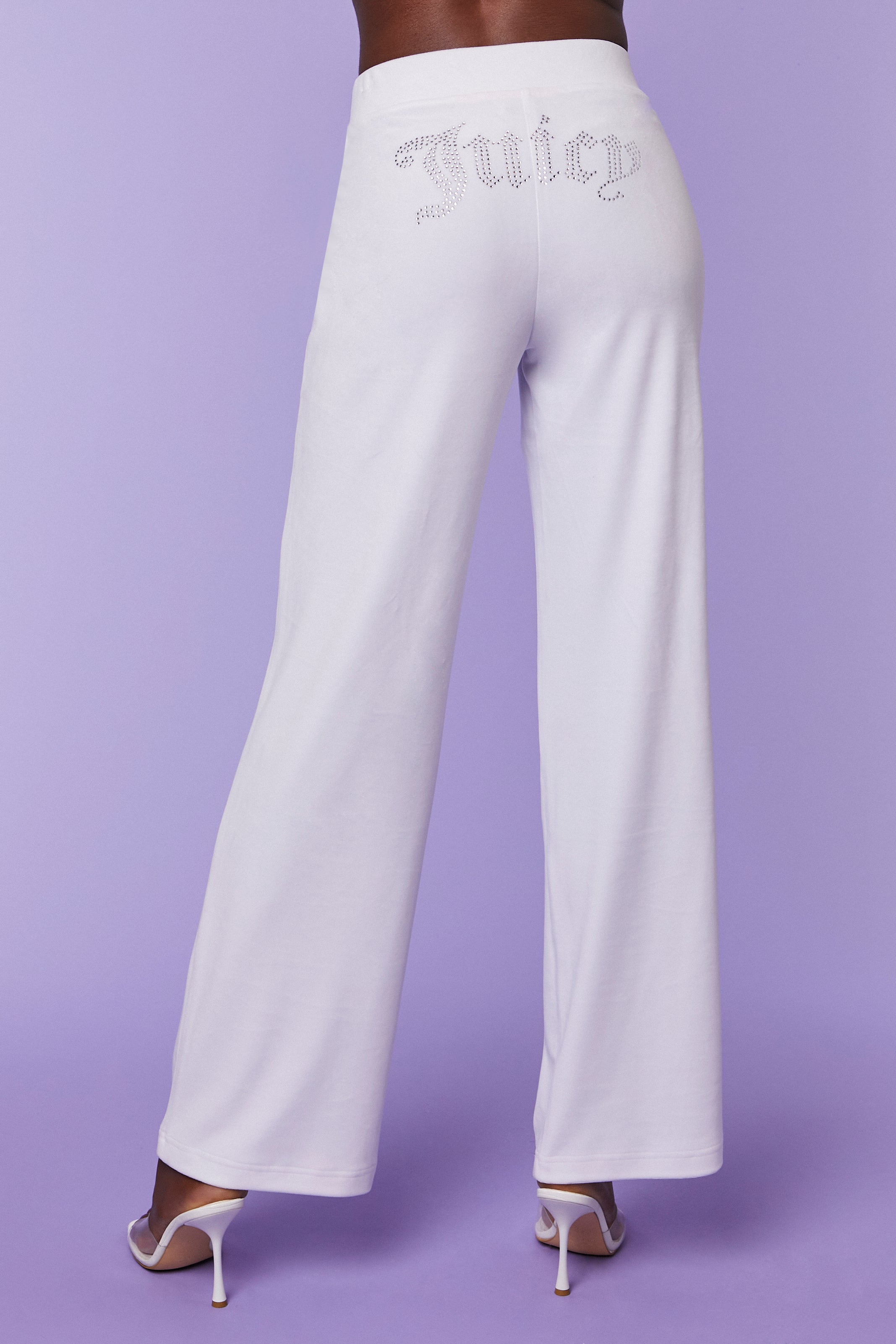 White Juicy Couture Velour Sweatpants 4