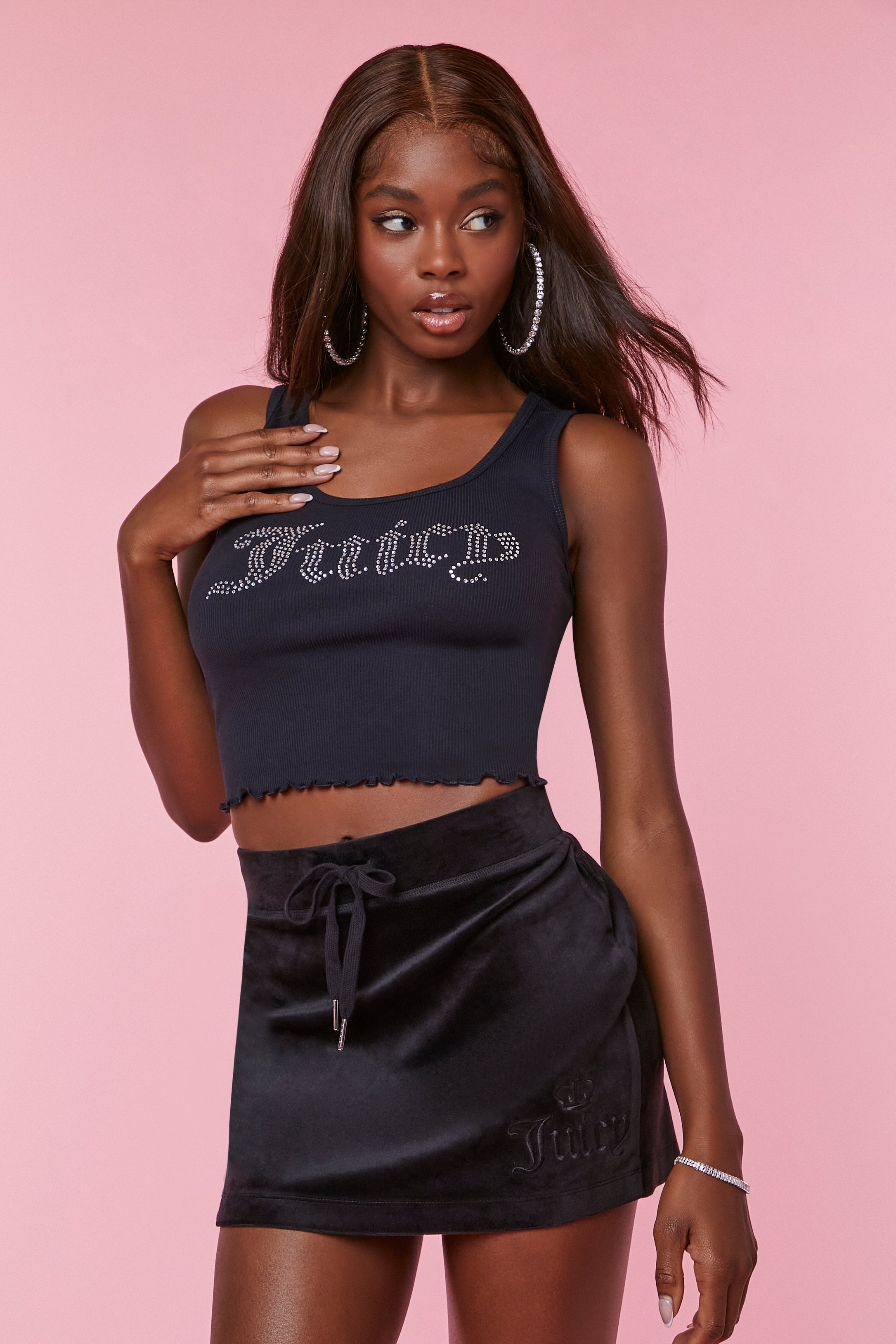 Black Juicy Couture Velour Mini Skirt 1