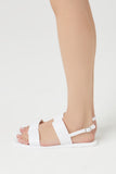 White Dual-Strap Square-Toe Sandals 2