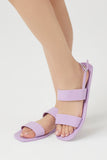Lavender Dual-Strap Square-Toe Sandals 1