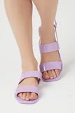 Lavender Dual-Strap Square-Toe Sandals