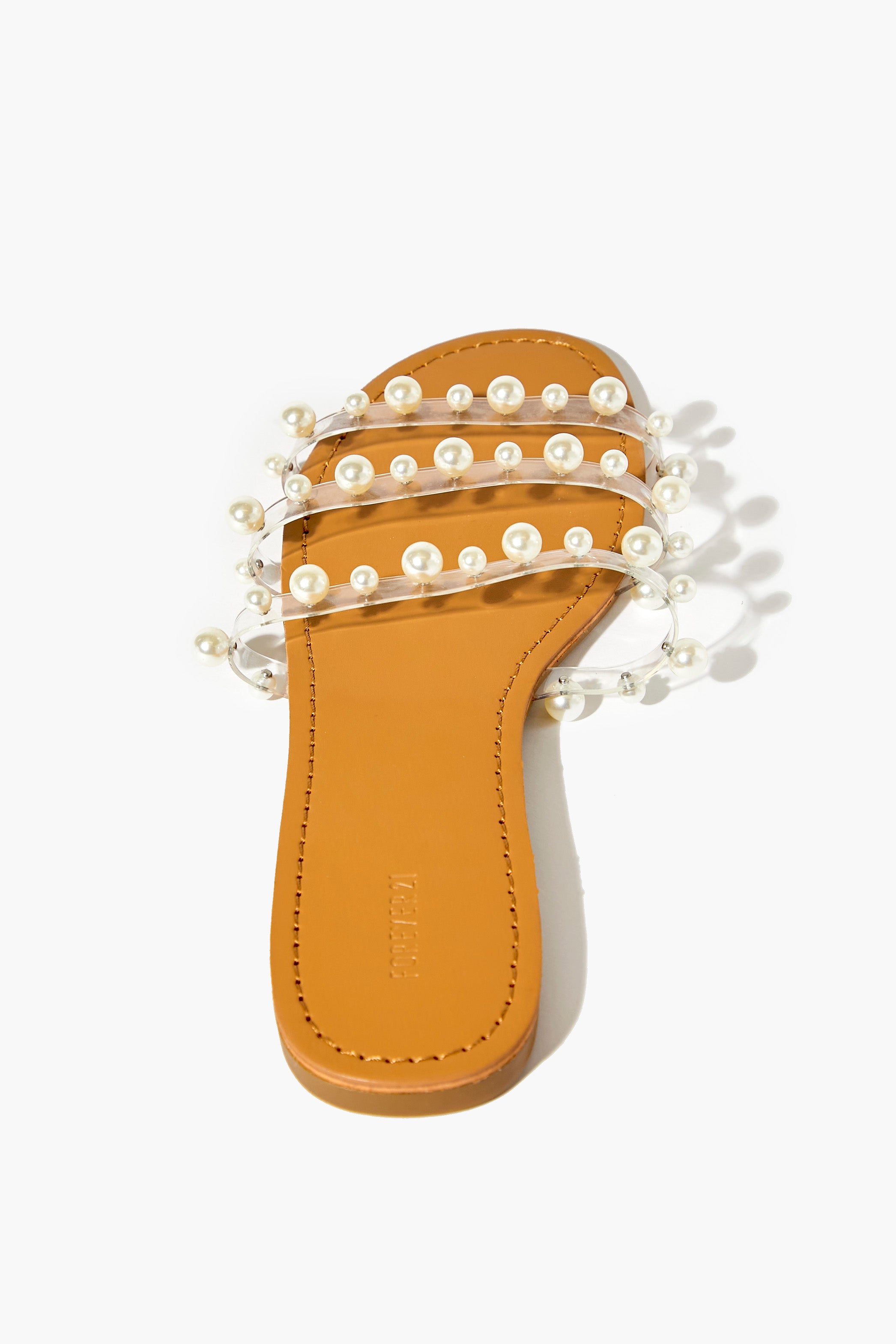 Clear Faux Pearl Strappy Sandals 4