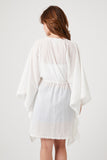White Dotted Chiffon Kimono 3