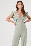 Sage Butterfly-Sleeve Jumpsuit 1