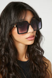 Black/Black Oversized Square Sunglasses 1