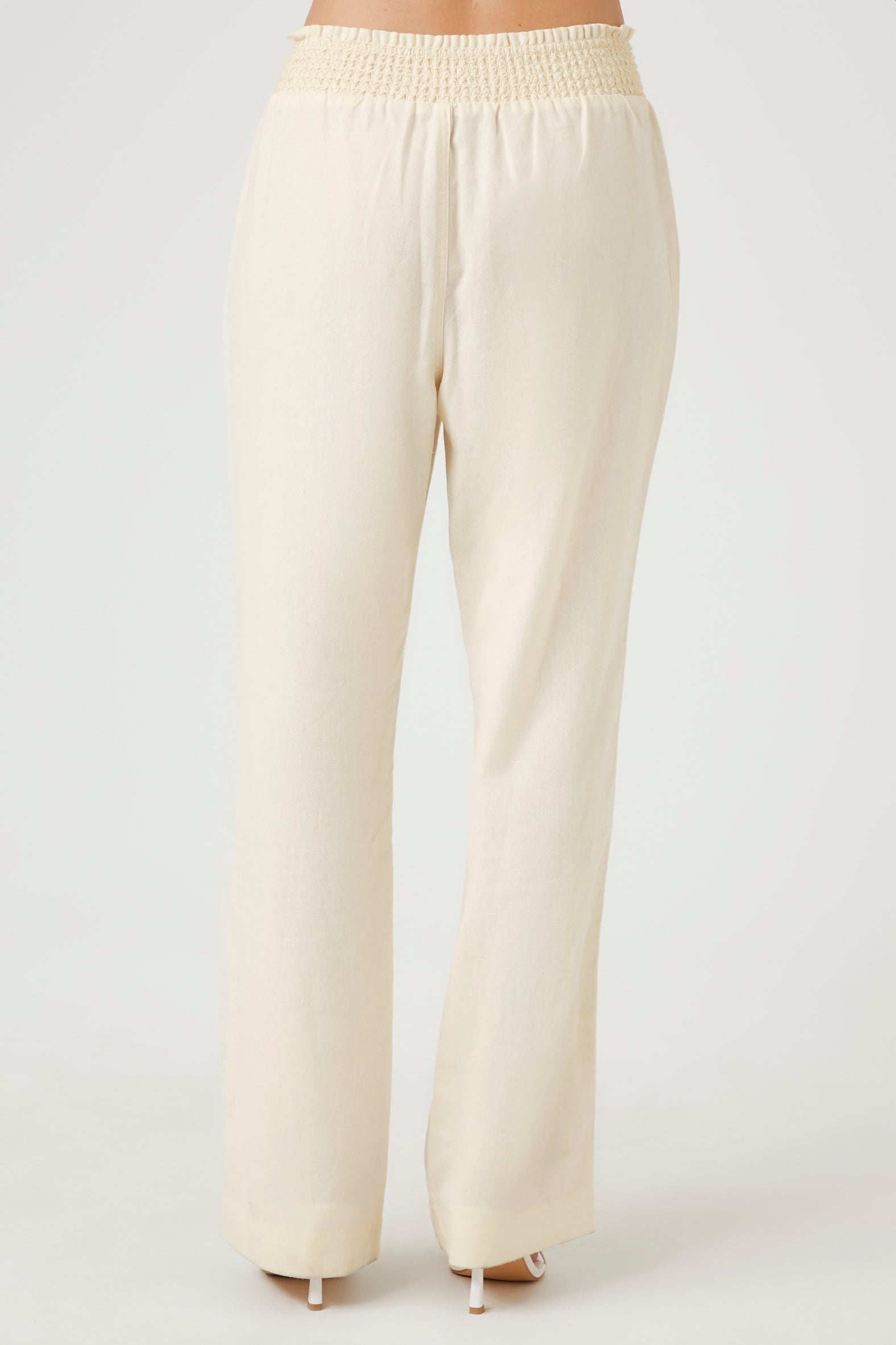 Vanilla Straight-Leg Drawstring Pants 4