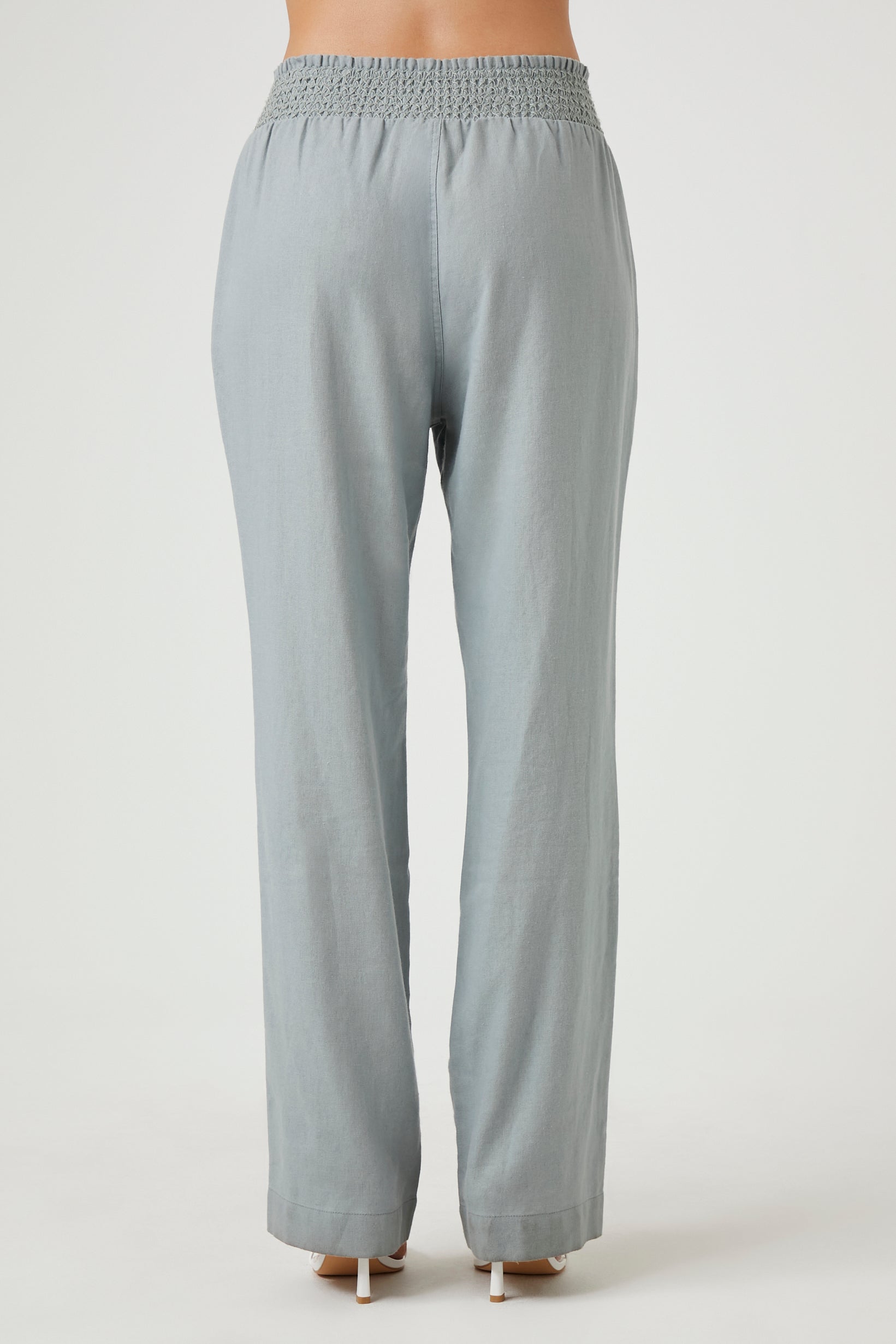 Stone blue Straight-Leg Drawstring Pants 4