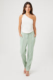 Olive Buttoned High-Rise Pant 