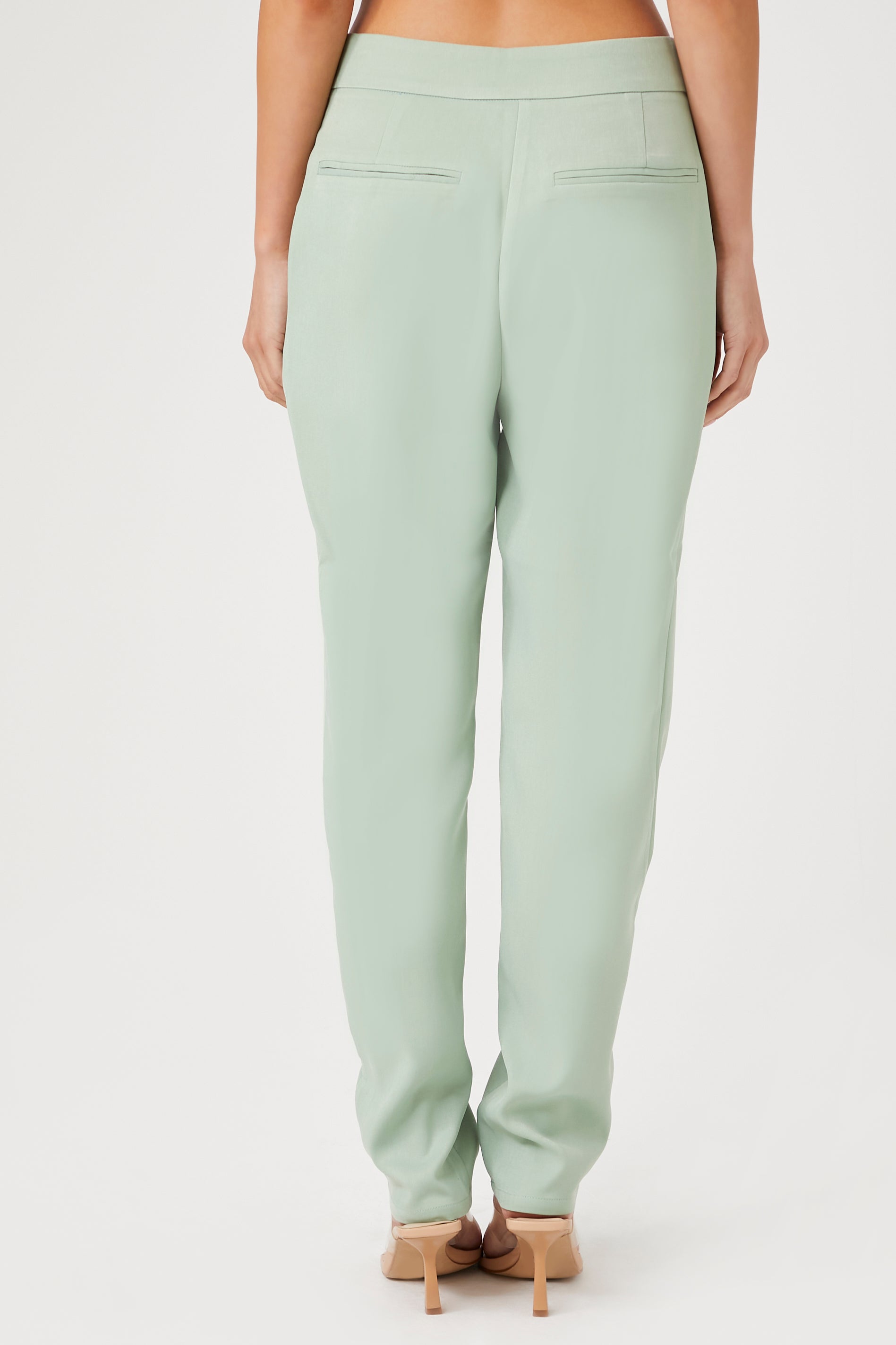 Olive Buttoned High-Rise Pant 3