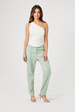 Olive Buttoned High-Rise Pant 4