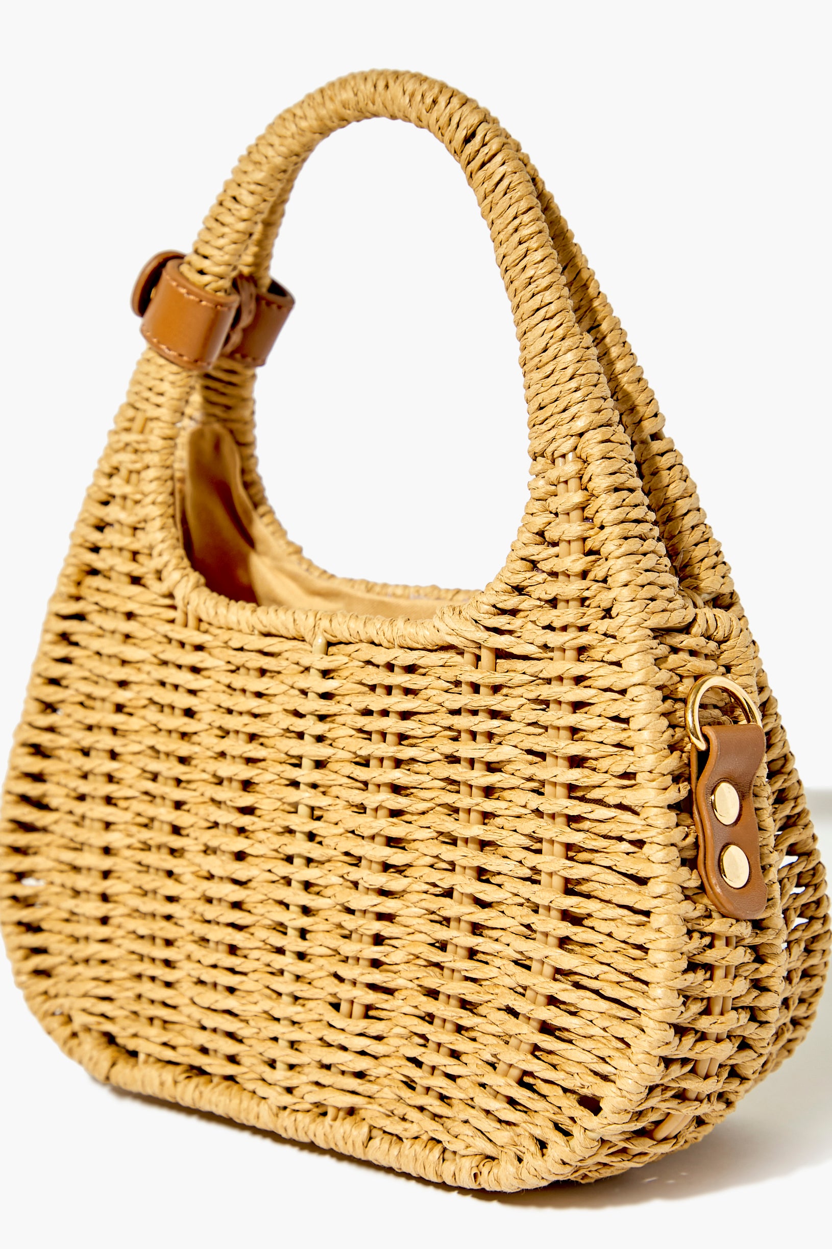 Natural Basketwoven Wicker Crossbody Bag 1