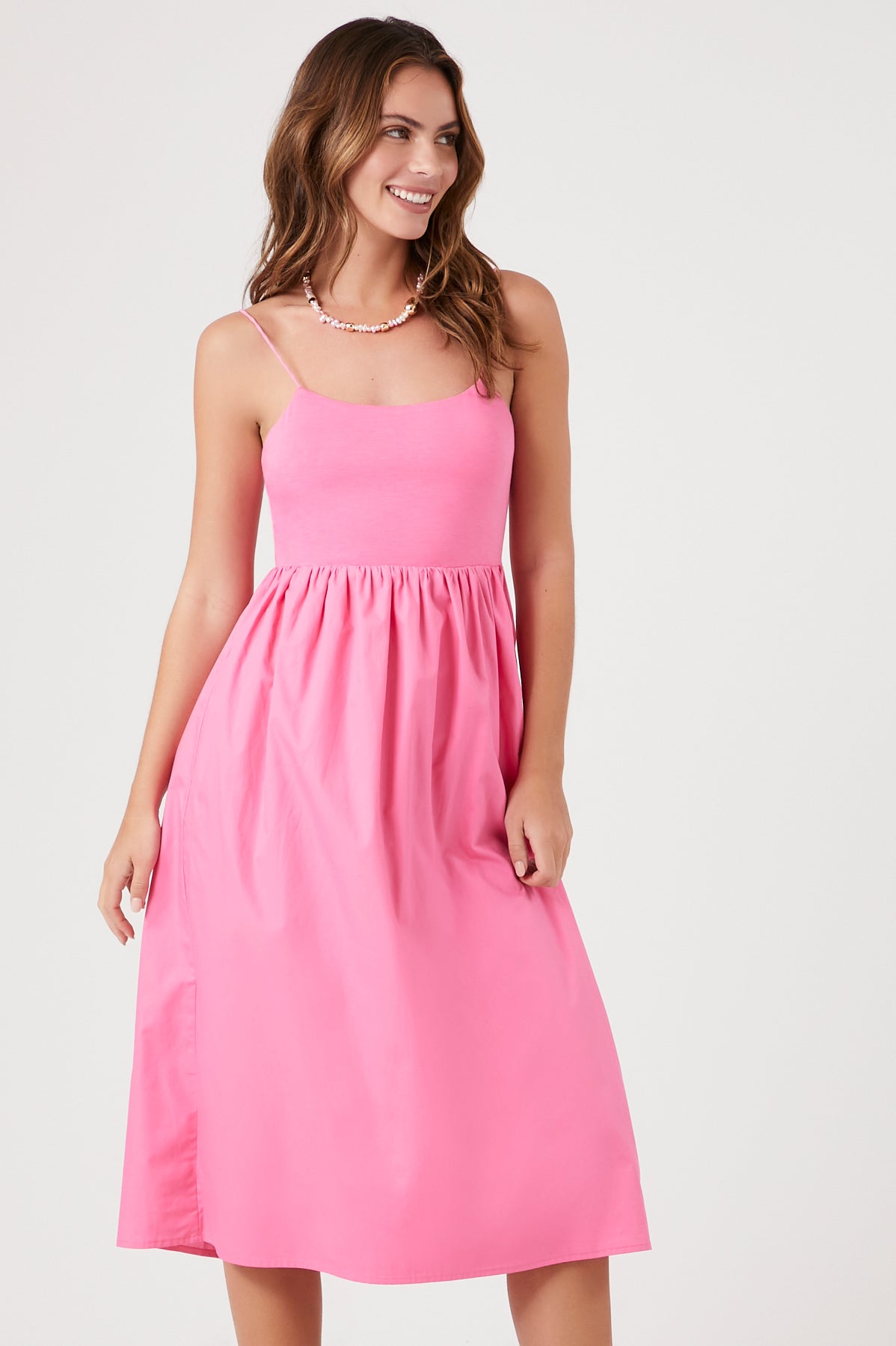 Pink Cami Babydoll Midi Dress 3
