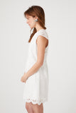 White Eyelet Fit & Flare Mini Dress 3