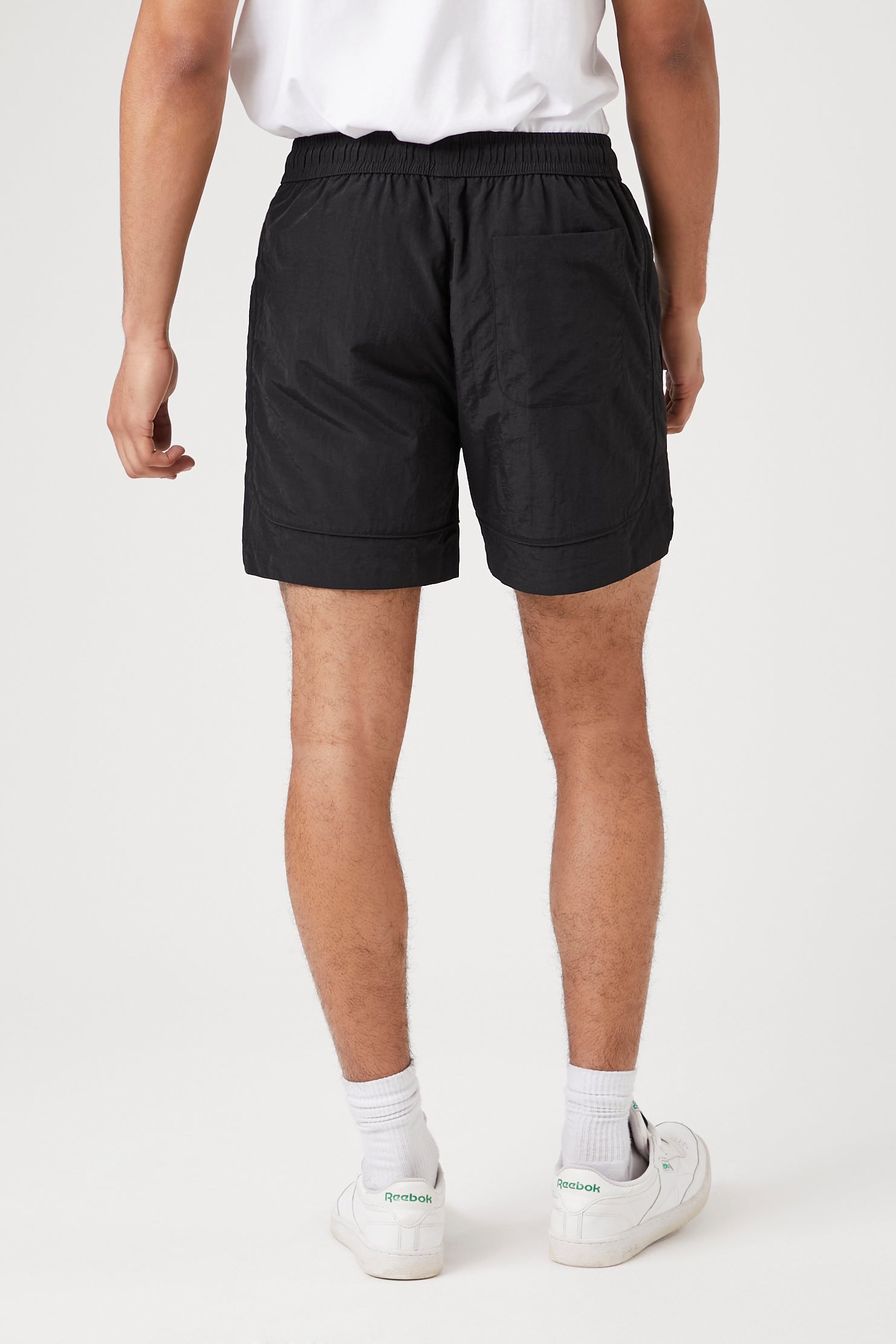 Black Nylon Drawstring Shorts 2