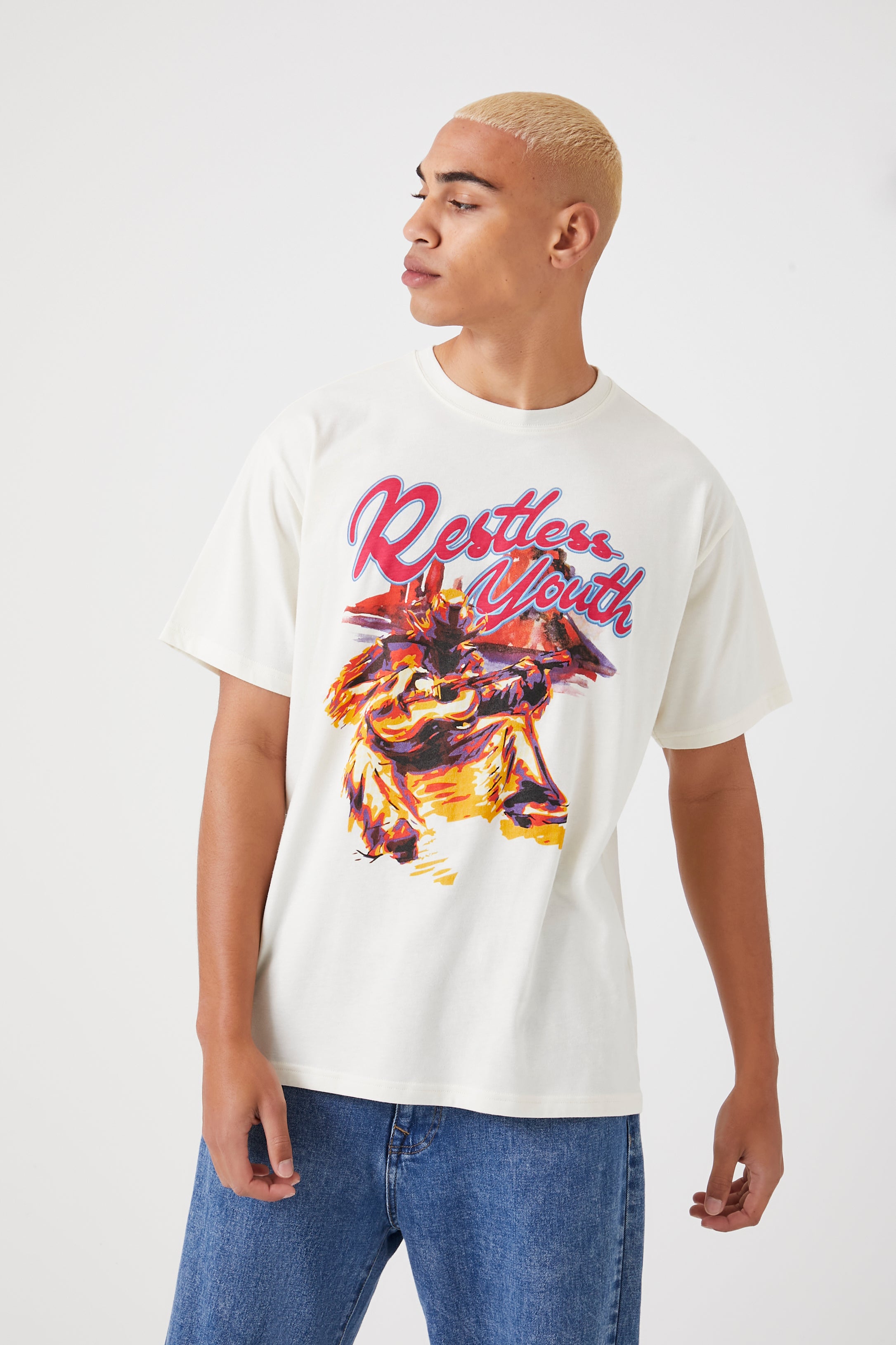 Creammulti Restless Youth Graphic Tee