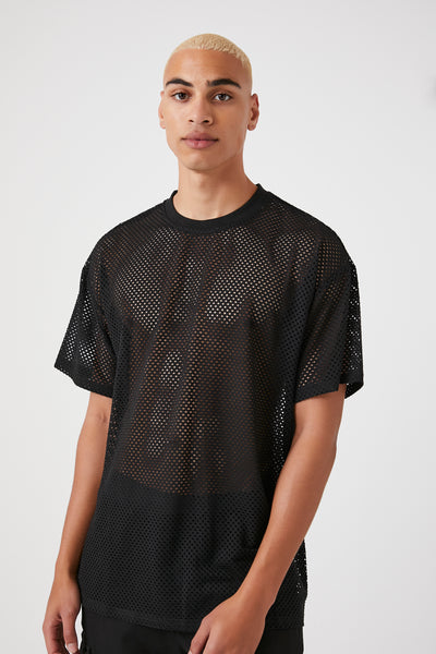 Shop For Sheer Mesh Netted Tee | Men - T-Shirts