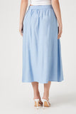 Blue Tie-Front Midi Skirt 4