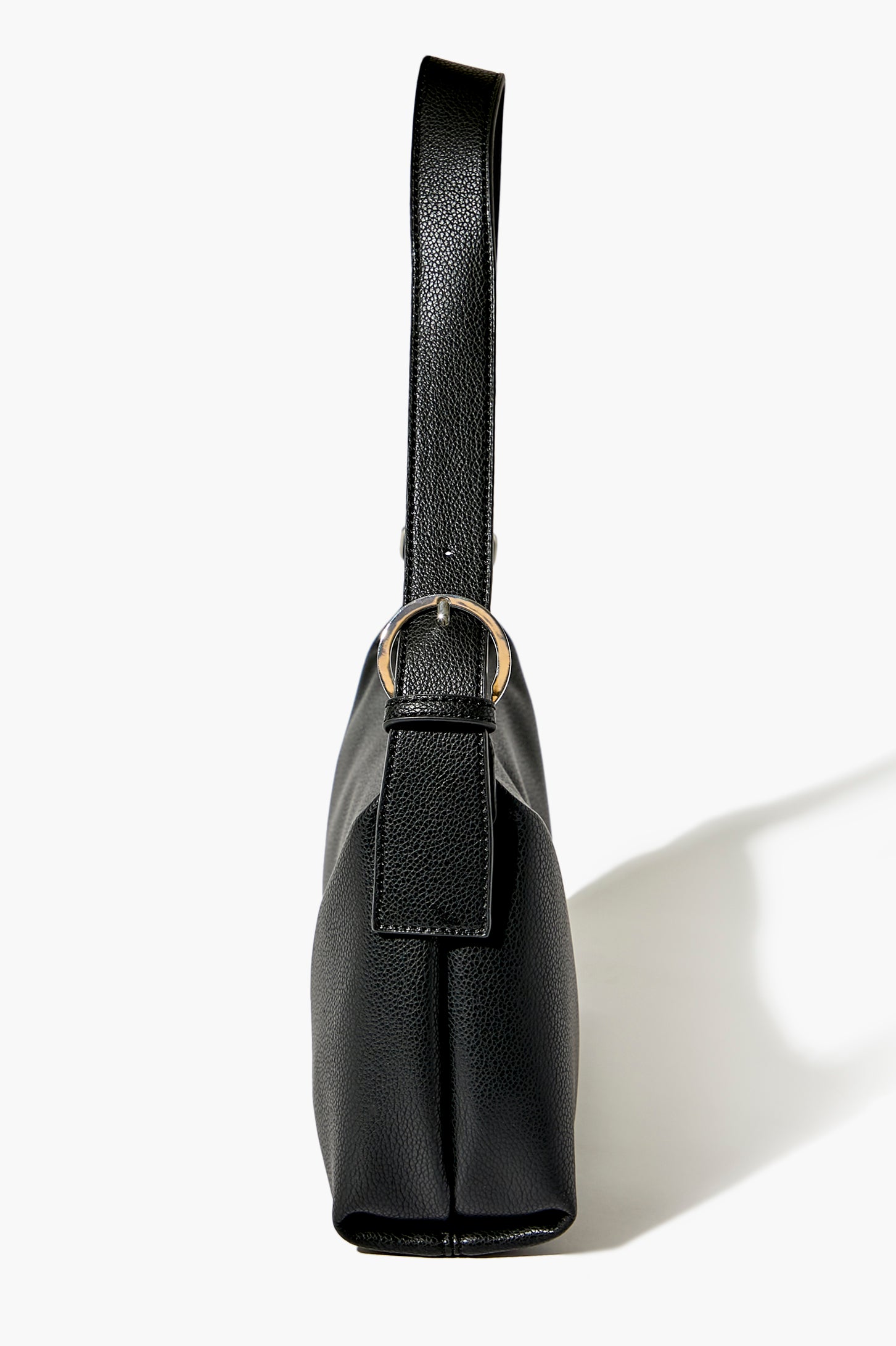 Black Faux Leather Shoulder Bag 3