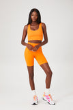 Neon orange Seamless Ribbed Sports Bra 4