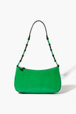 Green Faux Croc Baguette Bag