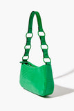 Green Faux Croc Baguette Bag 1