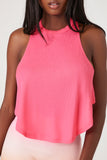 Hot Pink Active Cropped Racerback Tank Top 1