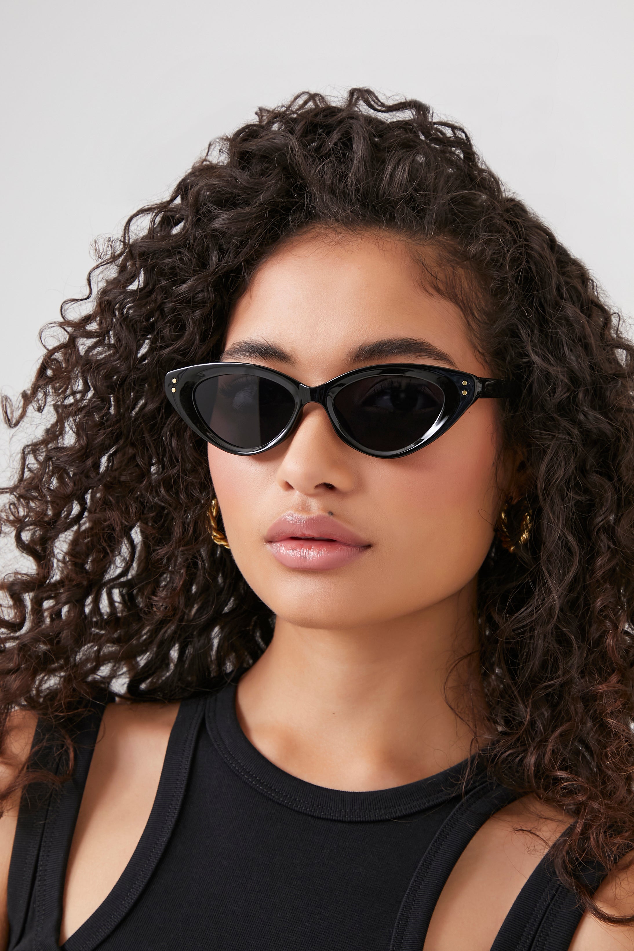 Black/black Tinted Cat-Eye Sunglasses