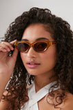 Olive/brown Tinted Cat-Eye Sunglasses 1