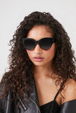 Black/Black Tinted Round Sunglasses