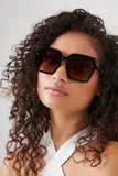 Black/brown Oversized Square Sunglasses