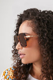 Brownbrown Oversized Square Sunglasses 1