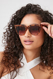 Brownbrown Marble Cat-Eye Sunglasses 