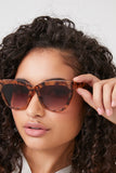 Brownbrown Marble Cat-Eye Sunglasses 1