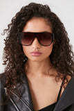 Brown/brown Tortoiseshell Shield Sunglasses