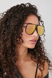 Black/multi Iridescent Aviator Sunglasses 1
