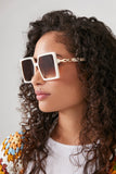 Cream/black Oversized Square Sunglasses 1