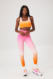 Neon orange/multi Seamless Gradient Sports Bra 3